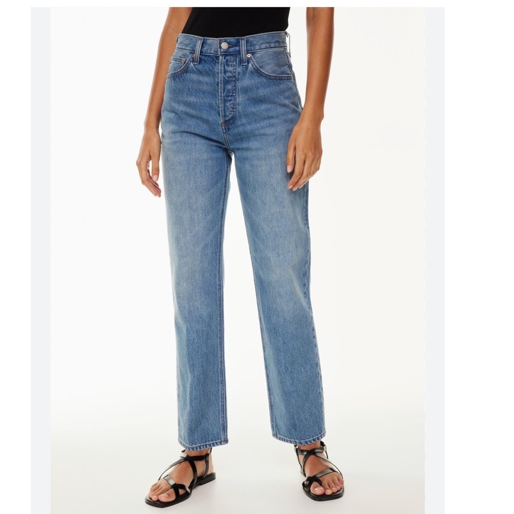 Denim Forum The Joni High Rise Loose 30L Jeans‎ Blue Organic Cotton Size 28